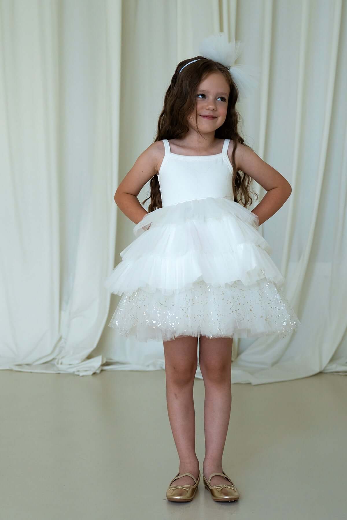 Sparkle White Dress Set