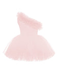 Pinky One Shoulder Ruffle