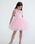 Pinky One Shoulder Ruffle