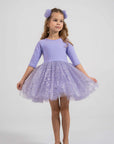 Shiny Lilac Dress Set